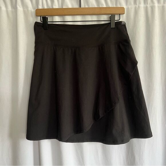 Eddie Bauer Kacey Faux Wrap Athletic Mini Skirt Black Color Size Small - Picture 1 of 6